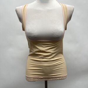 ARDYSS Women's T-Shirt Abdomen Control Back Support Girdle Shaper Large Beige